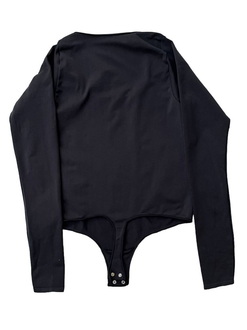 SKIMS Long Sleeve Thong Bodysuit Stretch Fitted Size L/XL ONYX NWOT - Picture 5 of 10
